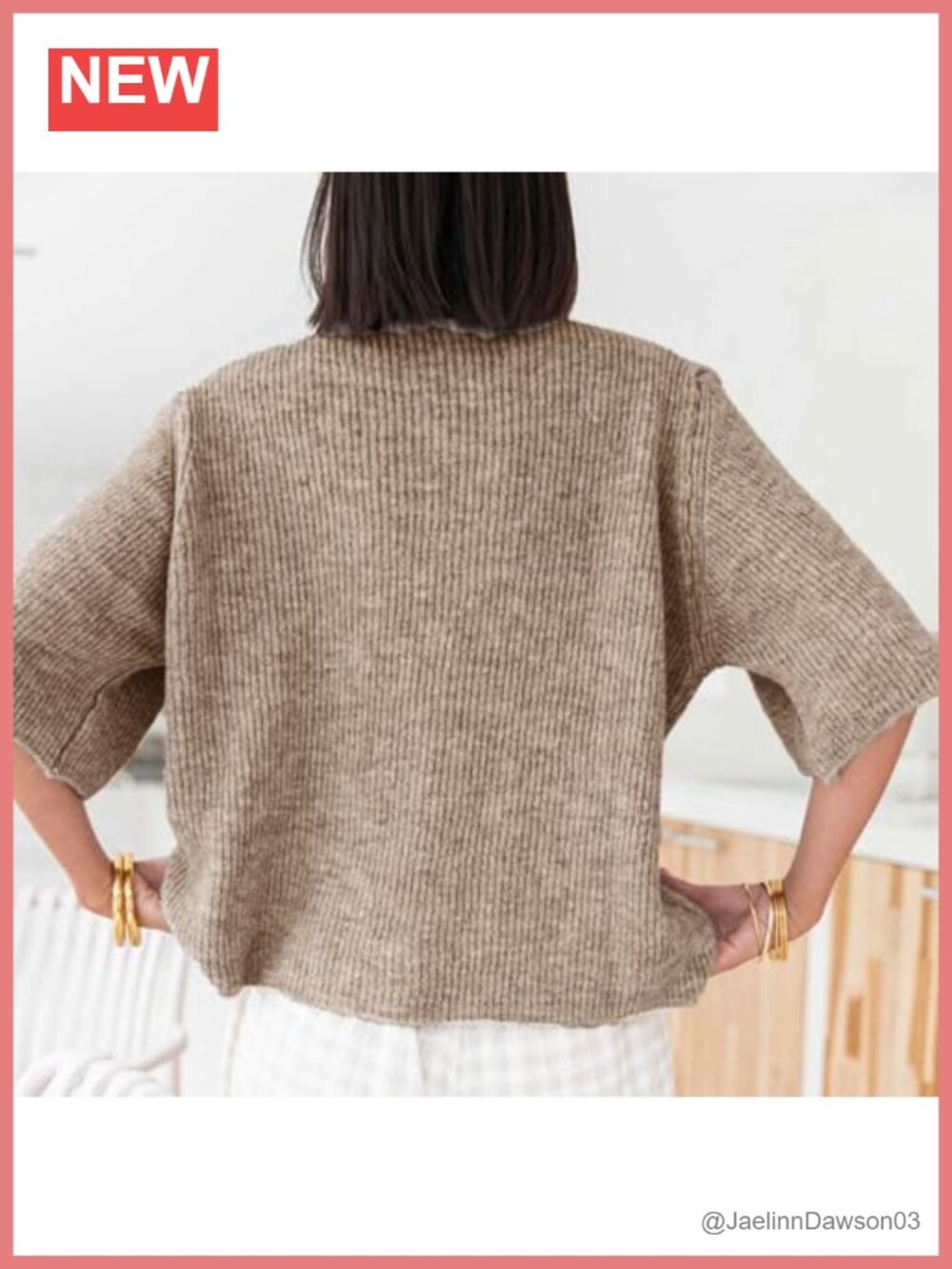 Women Knitted Crop Cardigan Shirt Short Sleeve Button Down Ribbed Knit Top - Picture 5 of 5